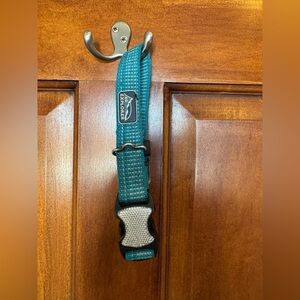 K9 Explorer Teal Dog Collar with Safety Release Buckle and night reflector- M